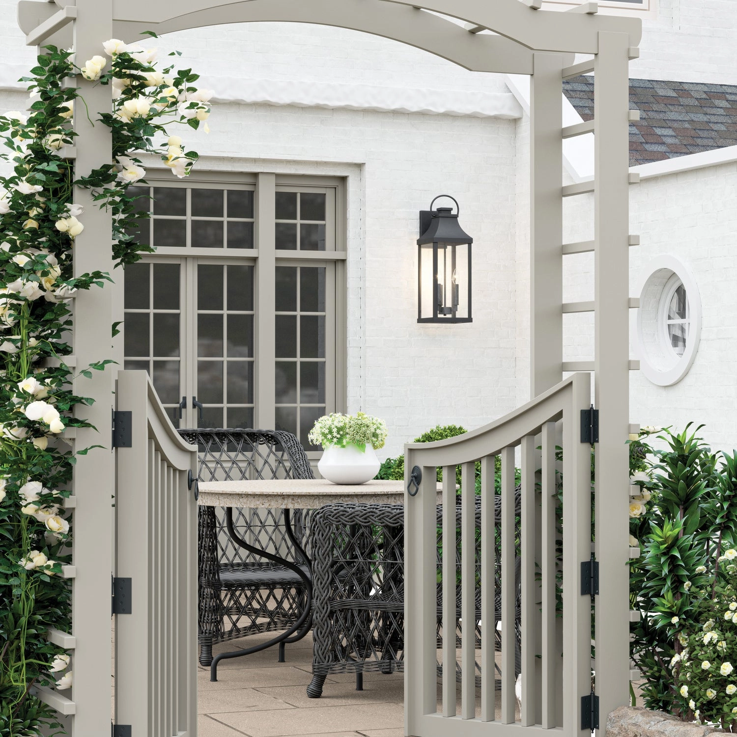 Bradford Three Light Outdoor Wall Lantern Black