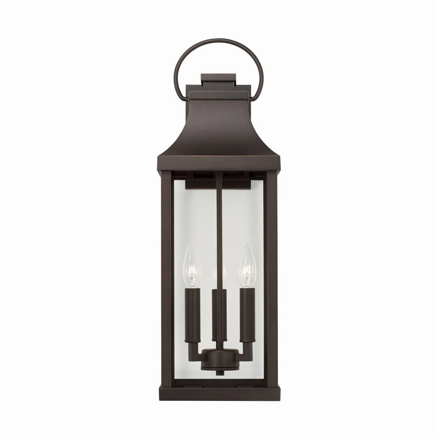 Bradford Three Light Outdoor Wall Lantern Oiled Bronze
