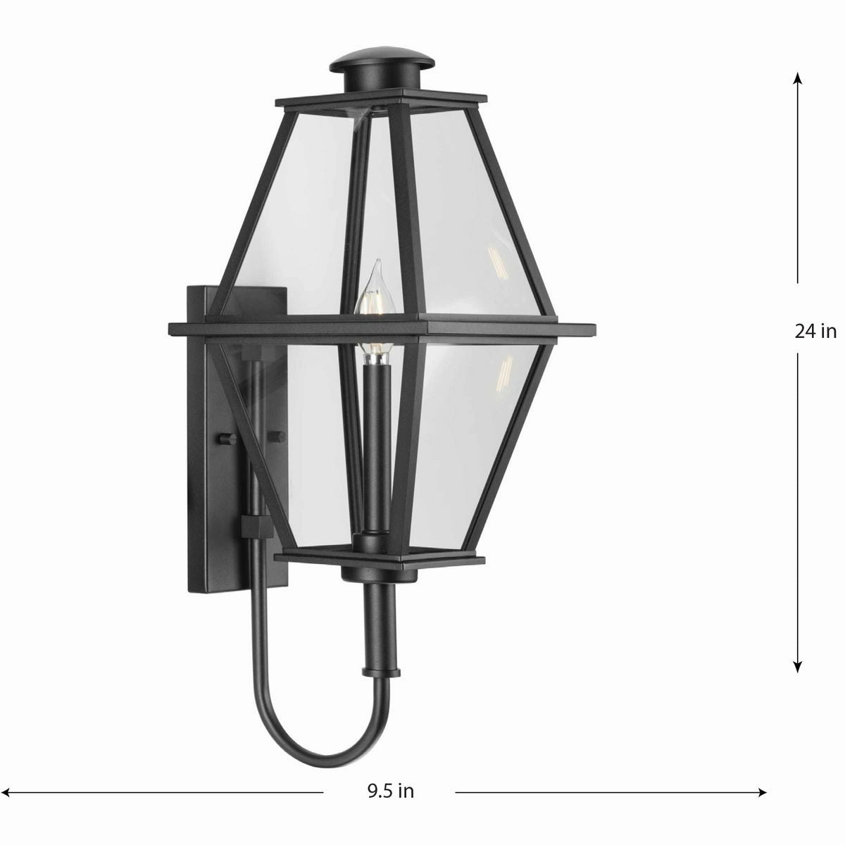 Bradshaw One Light Outdoor Wall Lantern Black