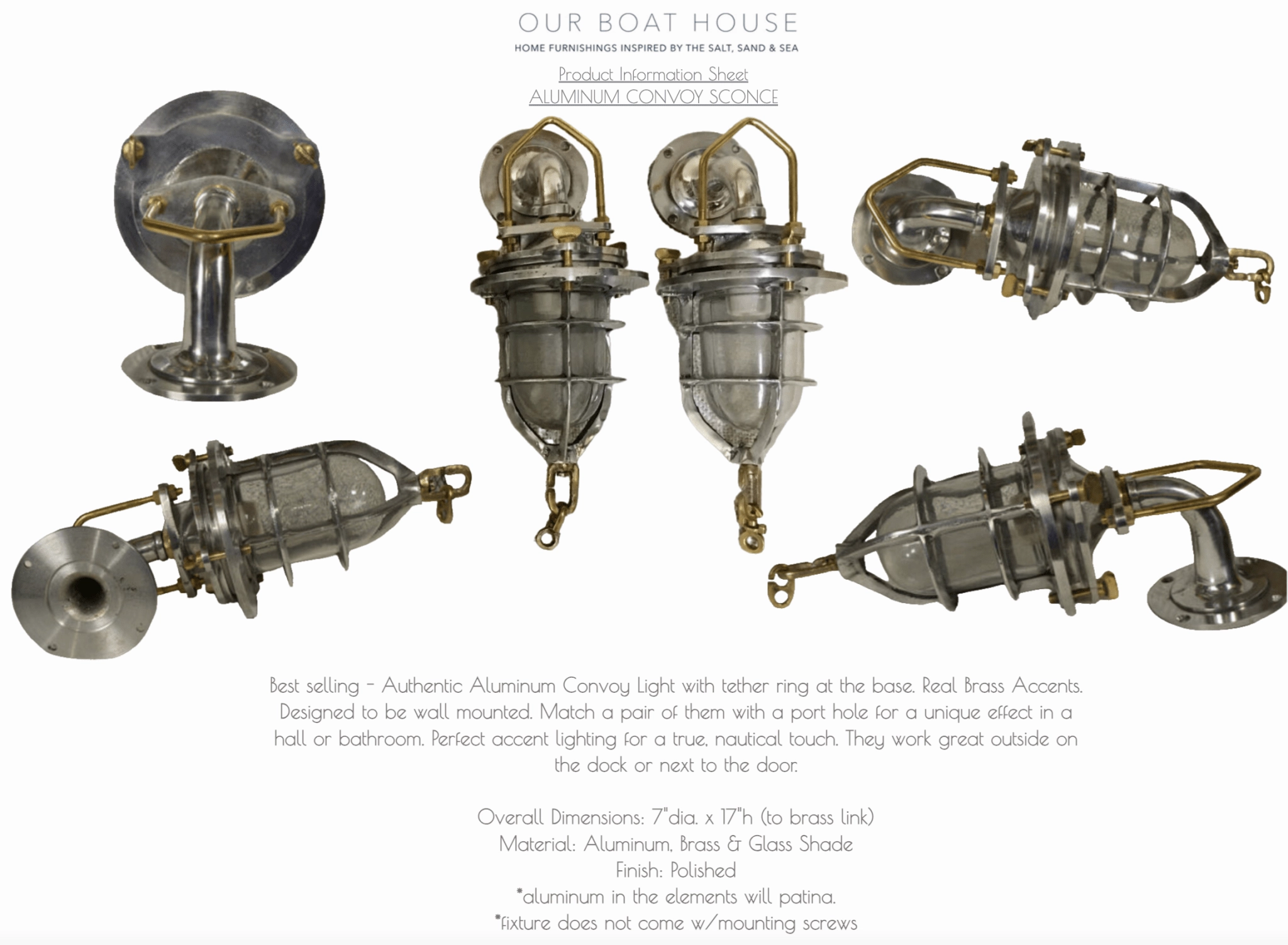 Brass Convoy Sconce Light