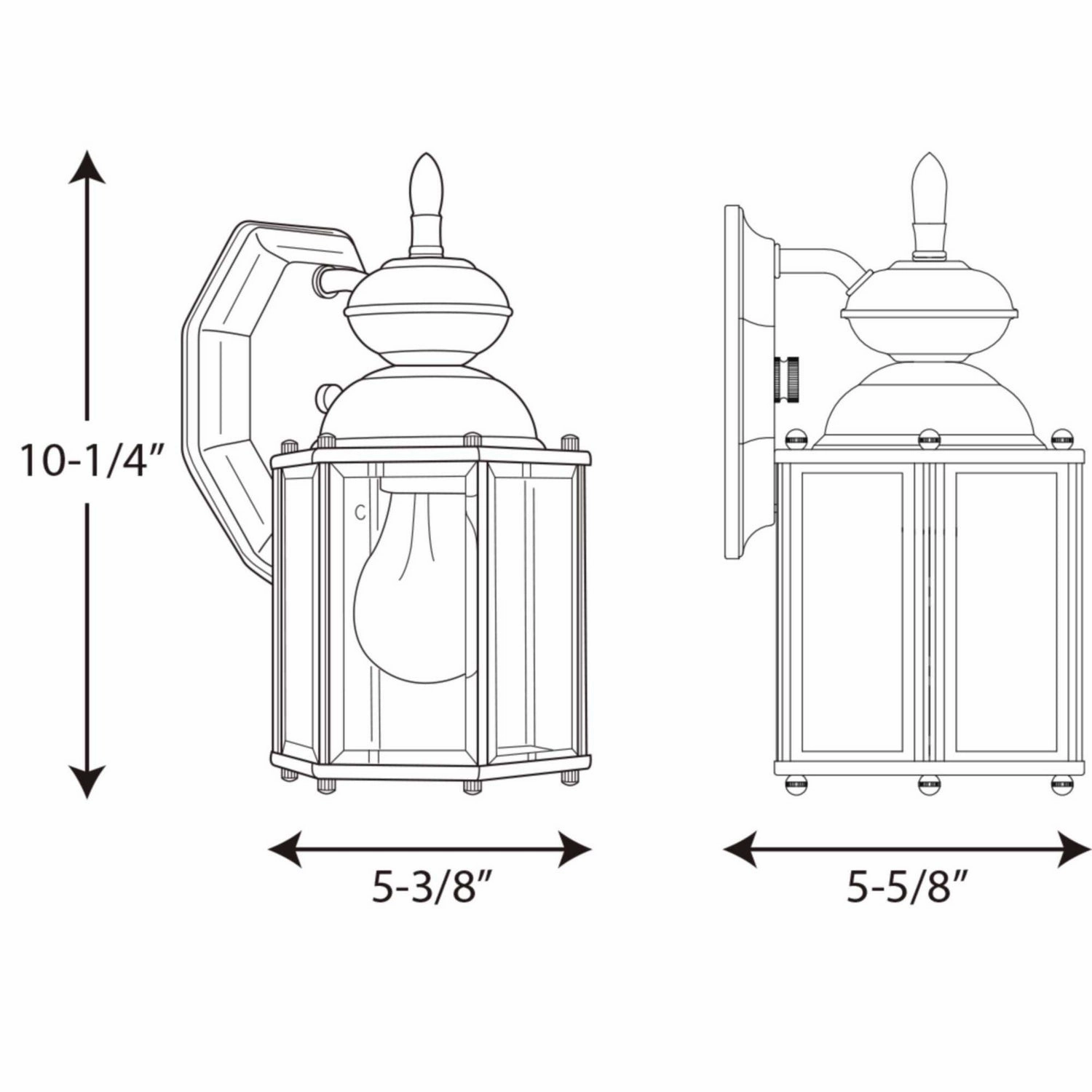 BrassGUARD Lantern One Light Wall Lantern Polished Brass
