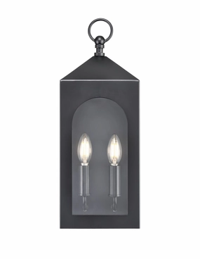 Bratton Two Light Outdoor Wall Sconce Powder Coated BlackOutdoor wall sconces with motion sensor