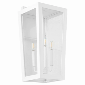 Bravo Four Light Wall Lantern WhiteOutdoor wall sconces with motion sensor