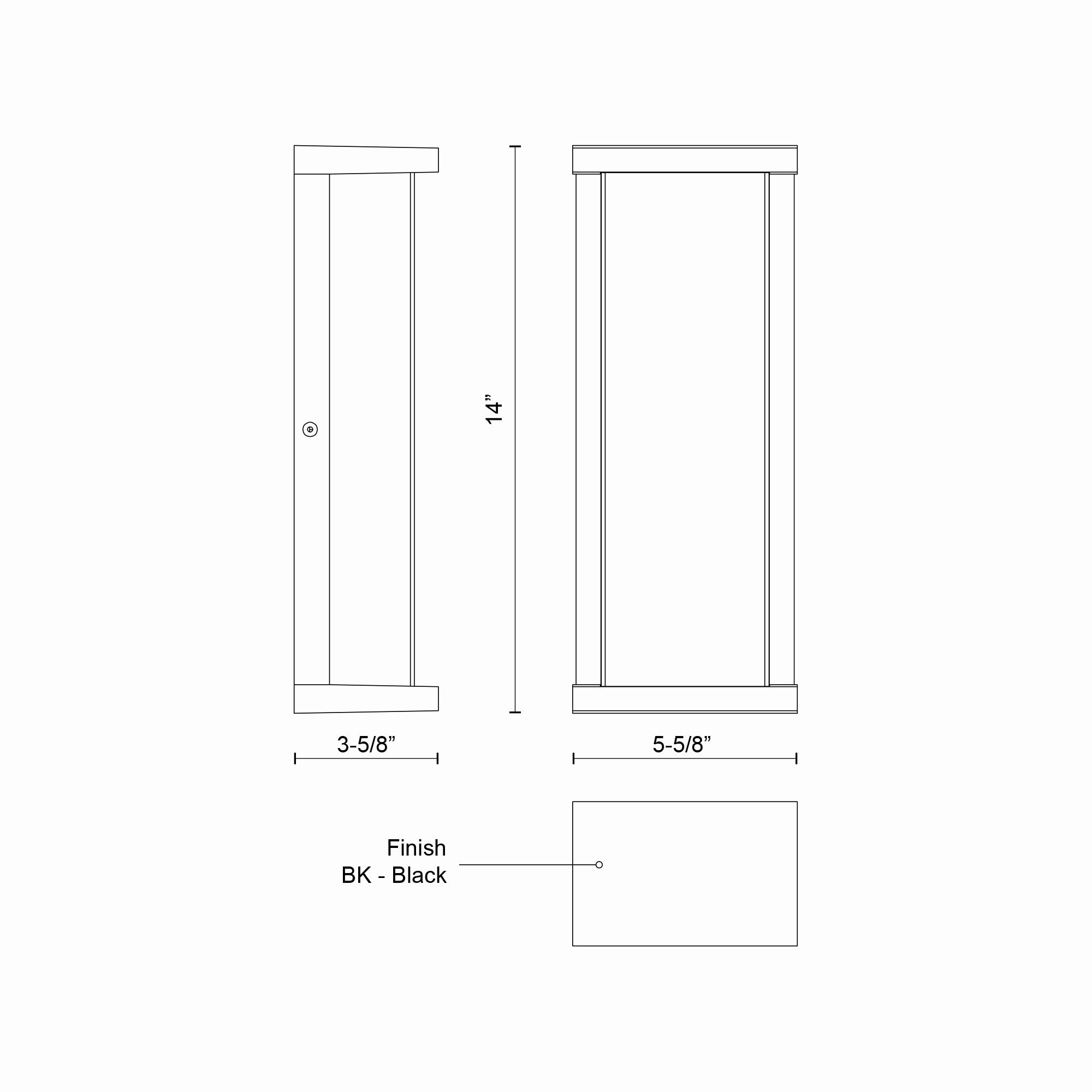 Bravo LED Exterior Wall Mount Black