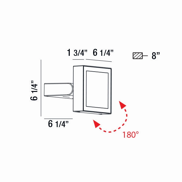 Bravo LED Outdoor Wall Mount Marine Grey