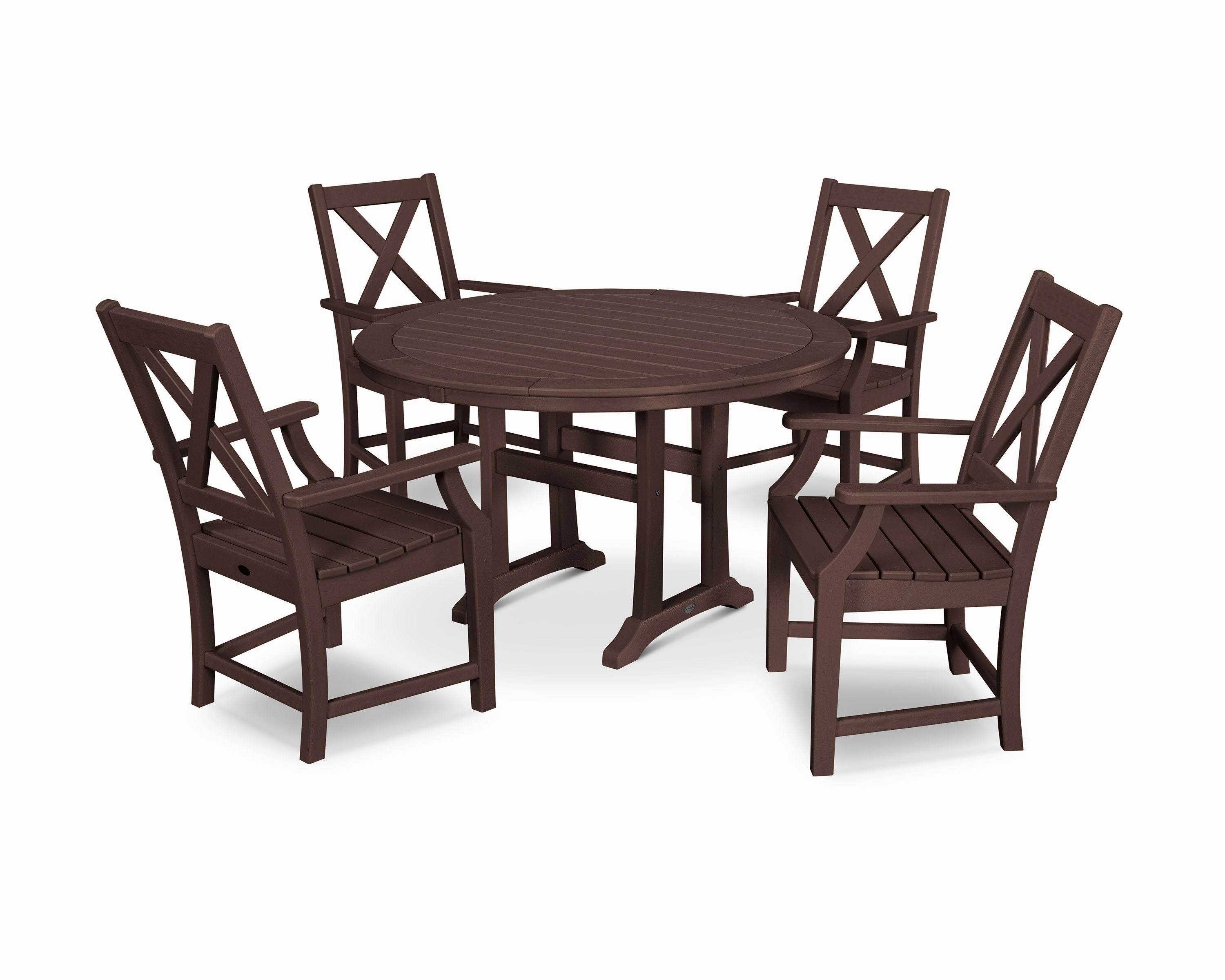 Braxton 5-Piece Nautical Trestle Arm Chair Dining Set