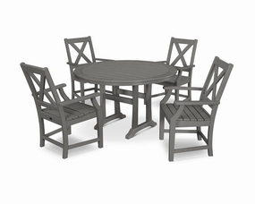 Braxton 5-Piece Nautical Trestle Arm Chair Dining Setoutdoor patio furniture set