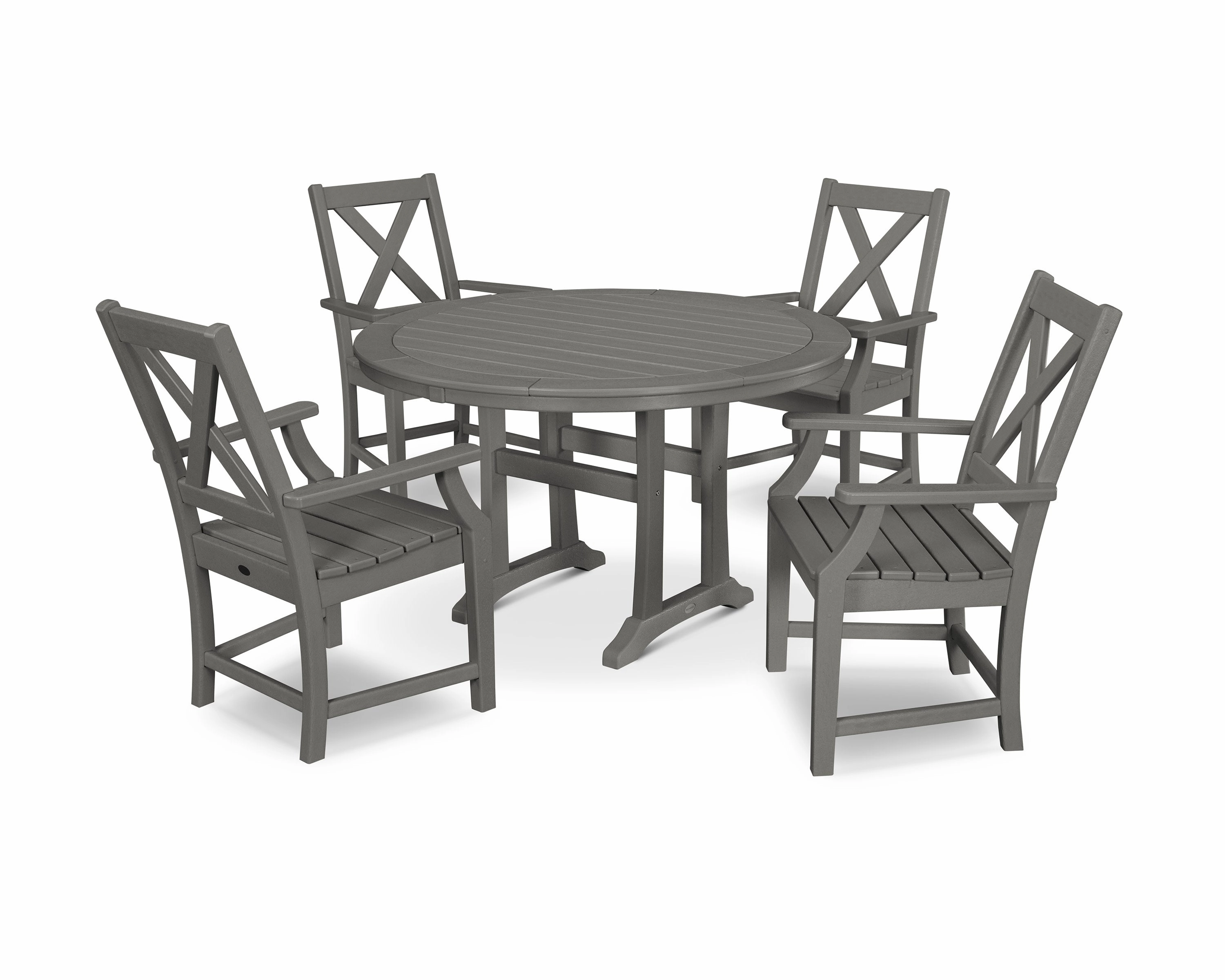 Braxton 5-Piece Nautical Trestle Arm Chair Dining Setoutdoor patio furniture set
