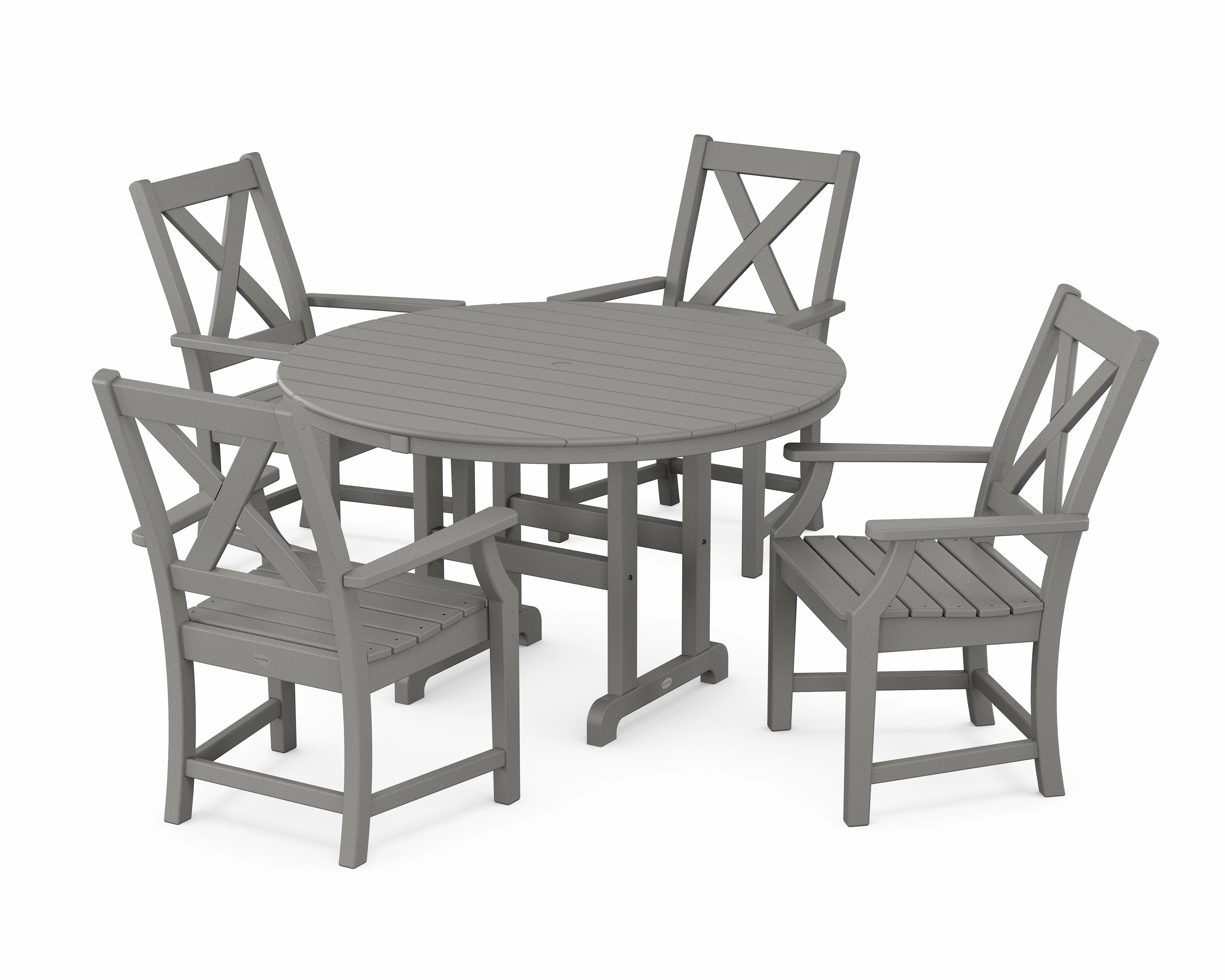 Braxton 5-Piece Round Farmhouse Dining Setoutdoor patio furniture set