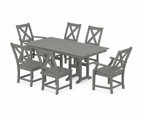 Braxton 7-Piece Farmhouse Dining Setoutdoor patio furniture set