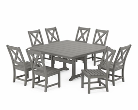 Braxton Side Chair 9-Piece Farmhouse Dining Setoutdoor patio furniture set