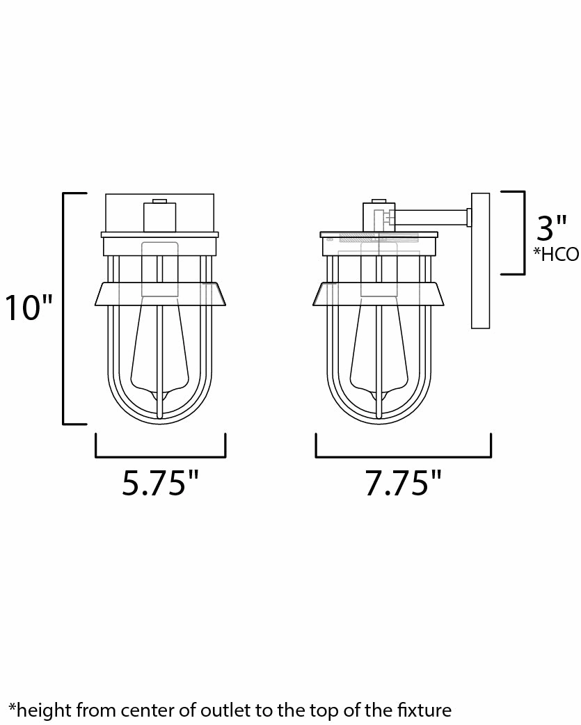 Breakwater One Light Outdoor Wall Lantern Black