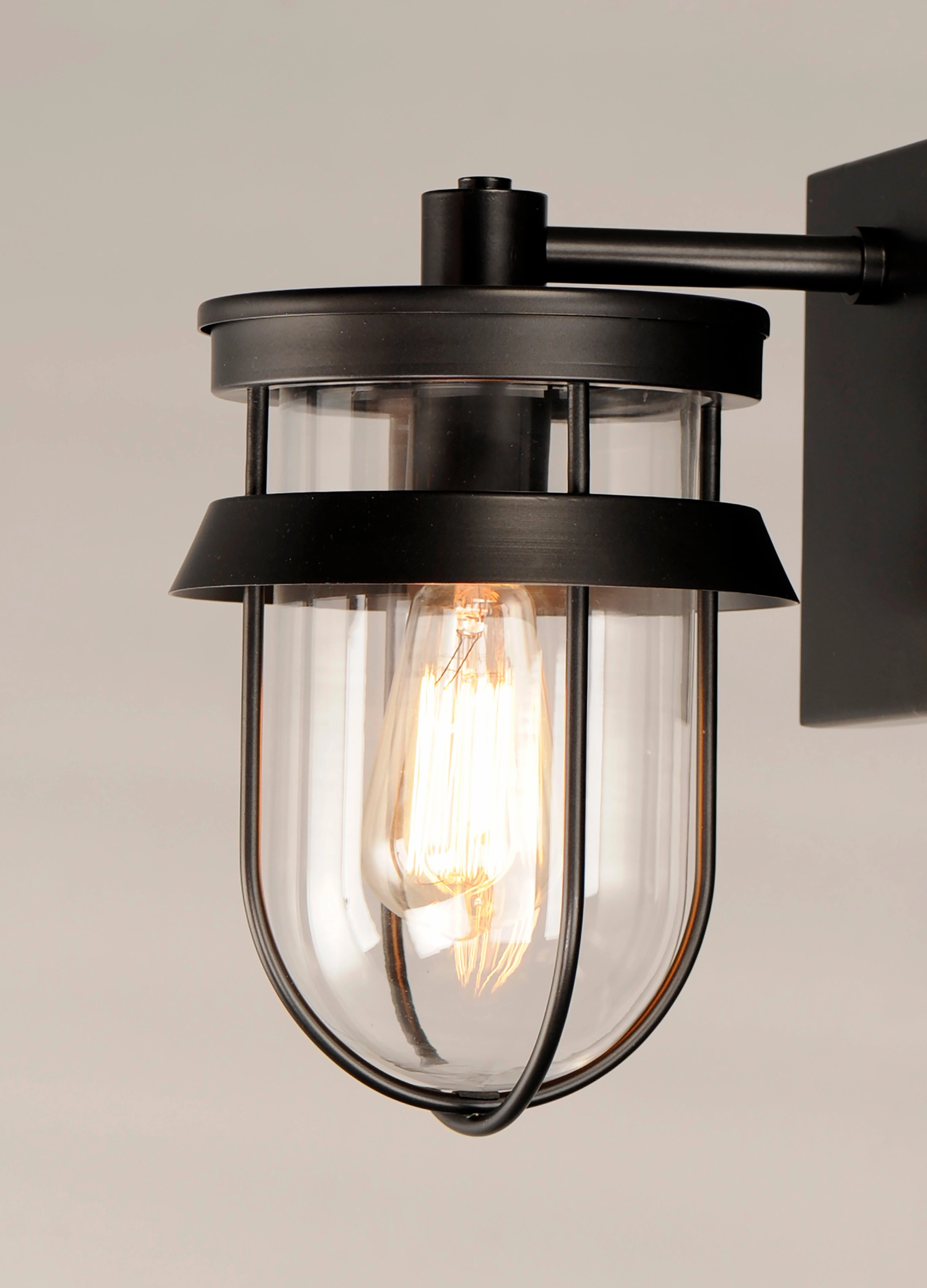 Breakwater One Light Outdoor Wall Lantern Black