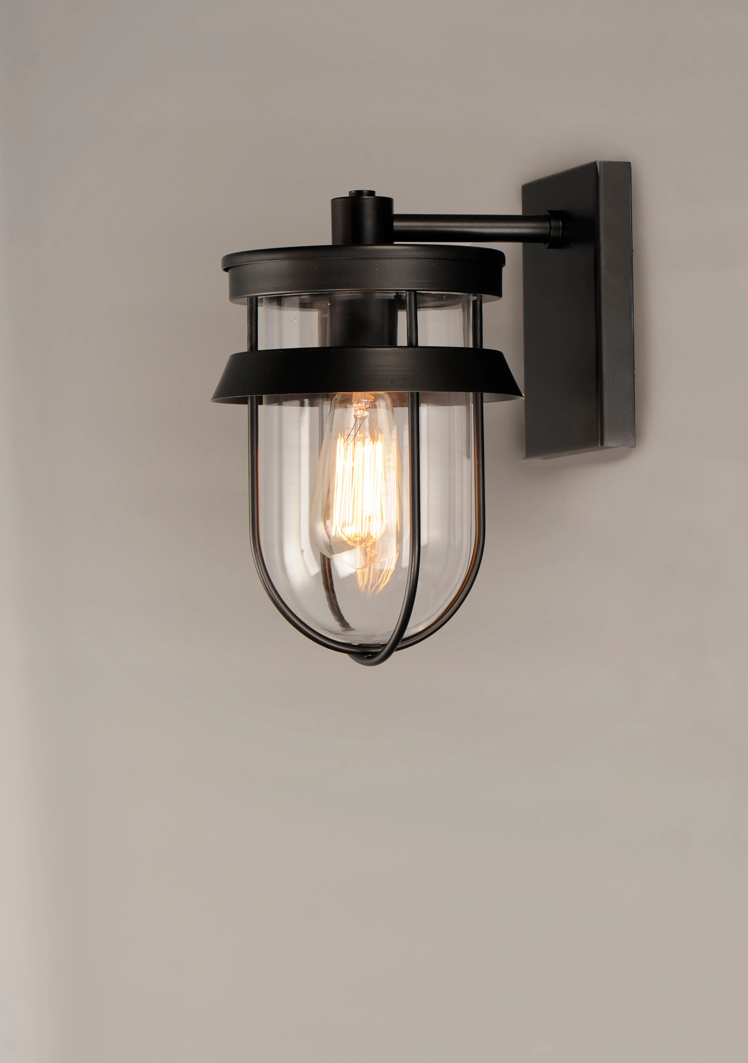 Breakwater One Light Outdoor Wall Lantern Black