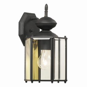 Brentwood One Light Wall Sconce BlackOutdoor wall sconces with motion sensor