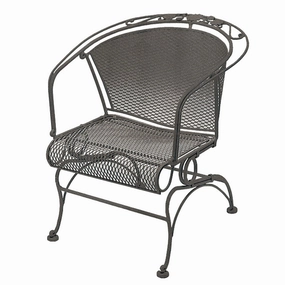 Briarwood Barrel Back Coil Spring Chairrust-proof wrought iron garden set