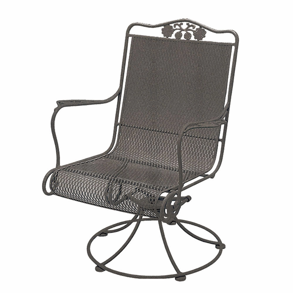 Briarwood Hi-Back Swivel Rockeroutdoor dining chair with armrests