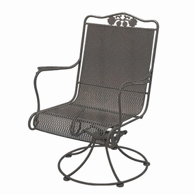 Briarwood Hi-Back Swivel Rockeroutdoor dining chair with armrests