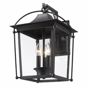 Brigham Three Light Outdoor Wall Sconce Natural BlackOutdoor wall sconces with motion sensor