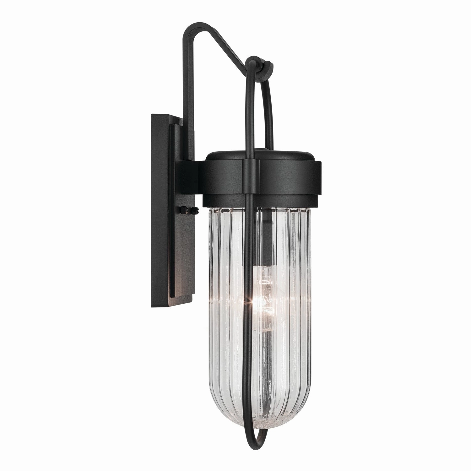 Brix One Light Outdoor Wall Mount Textured Black