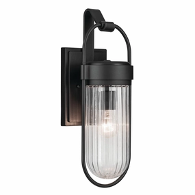 Brix One Light Outdoor Wall Mount Textured BlackOutdoor wall sconces with motion sensor