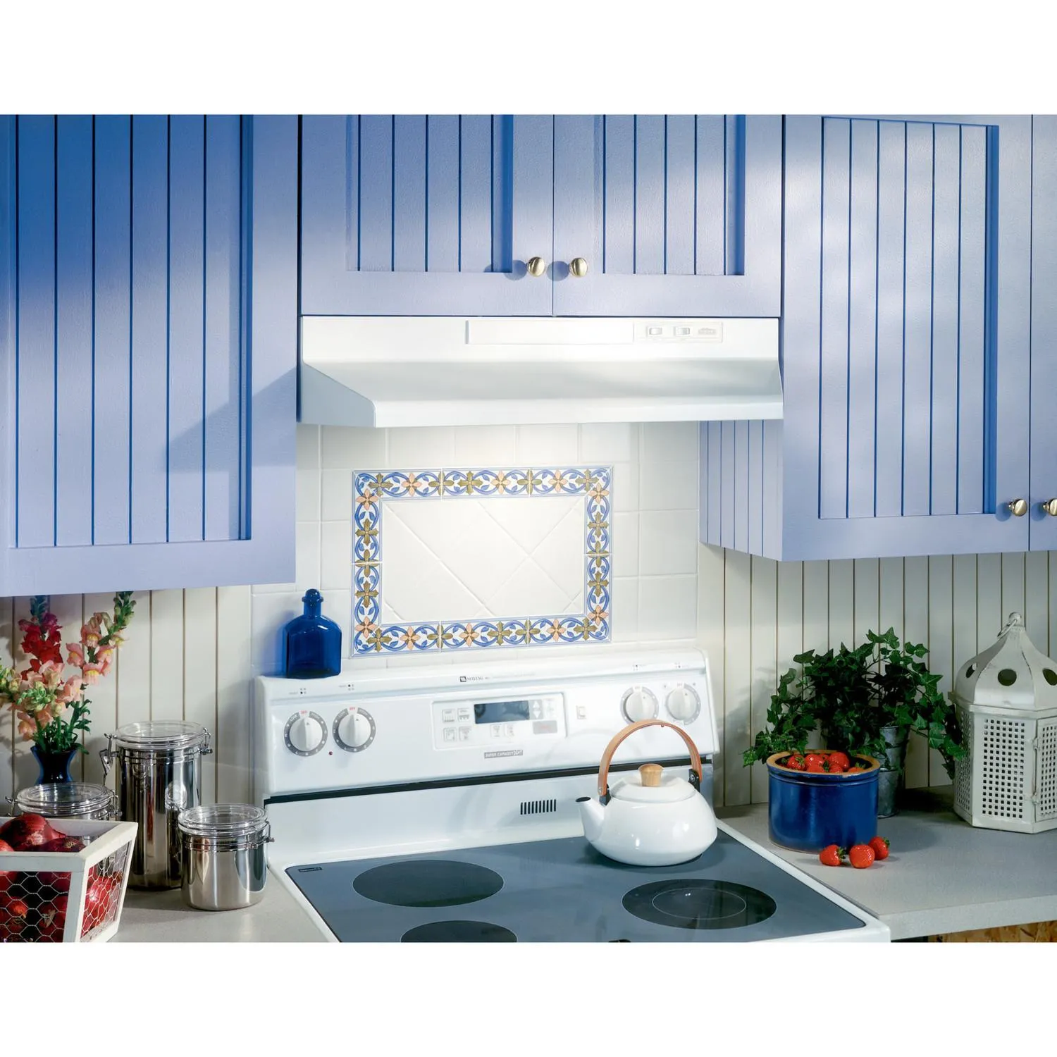Broan F404211 Broan? 42-Inch Convertible Under-Cabinet Range Hood, 230 Max Blower Cfm, White-On-White