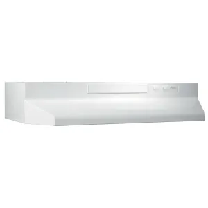 Broan F404211 Broan? 42-Inch Convertible Under-Cabinet Range Hood, 230 Max Blower Cfm, White-On-White