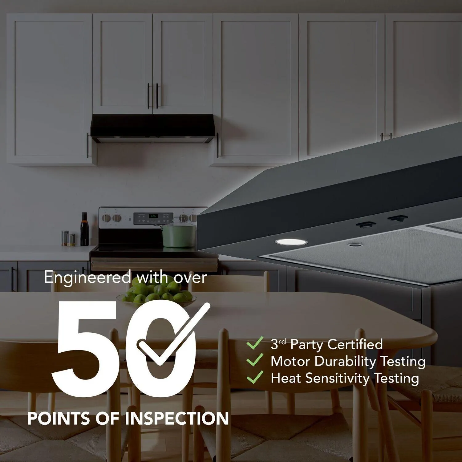 Broan GLA1303BL Broan-Nutone 30-Inch Under Cabinet Range Hood, Energy Star, 350 Max Blower Cfm, Black