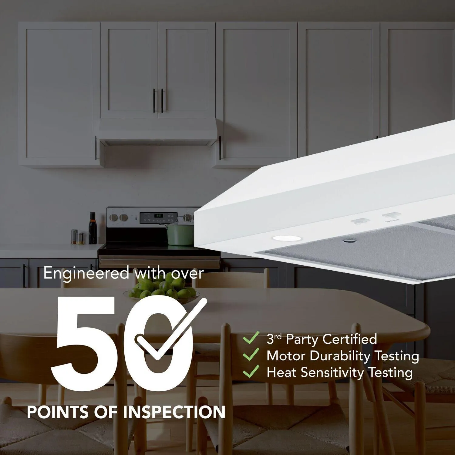 Broan GLA1303WW Broan-Nutone 30-Inch Under Cabinet Range Hood, Energy Star, 350 Max Blower Cfm, White