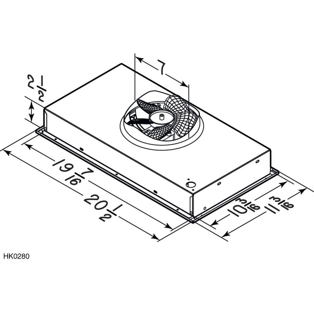 Broan PM250SSP Broan?? 20-1/2-Inch Custom Range Hood Power Pack, Stainless Steel, 250 Cfm