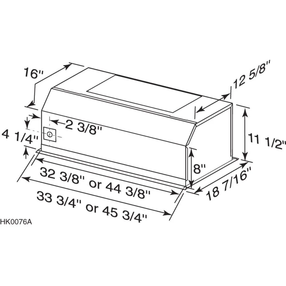 Broan RMIP45 Broan? 45-Inch Pro-Style Built-In Range Hood Insert