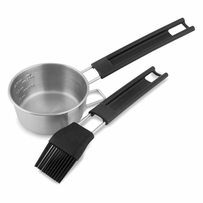 Broil King 2pc Deluxe Stainless Steel Basting Set - 61490Stainless steel BBQ tool set