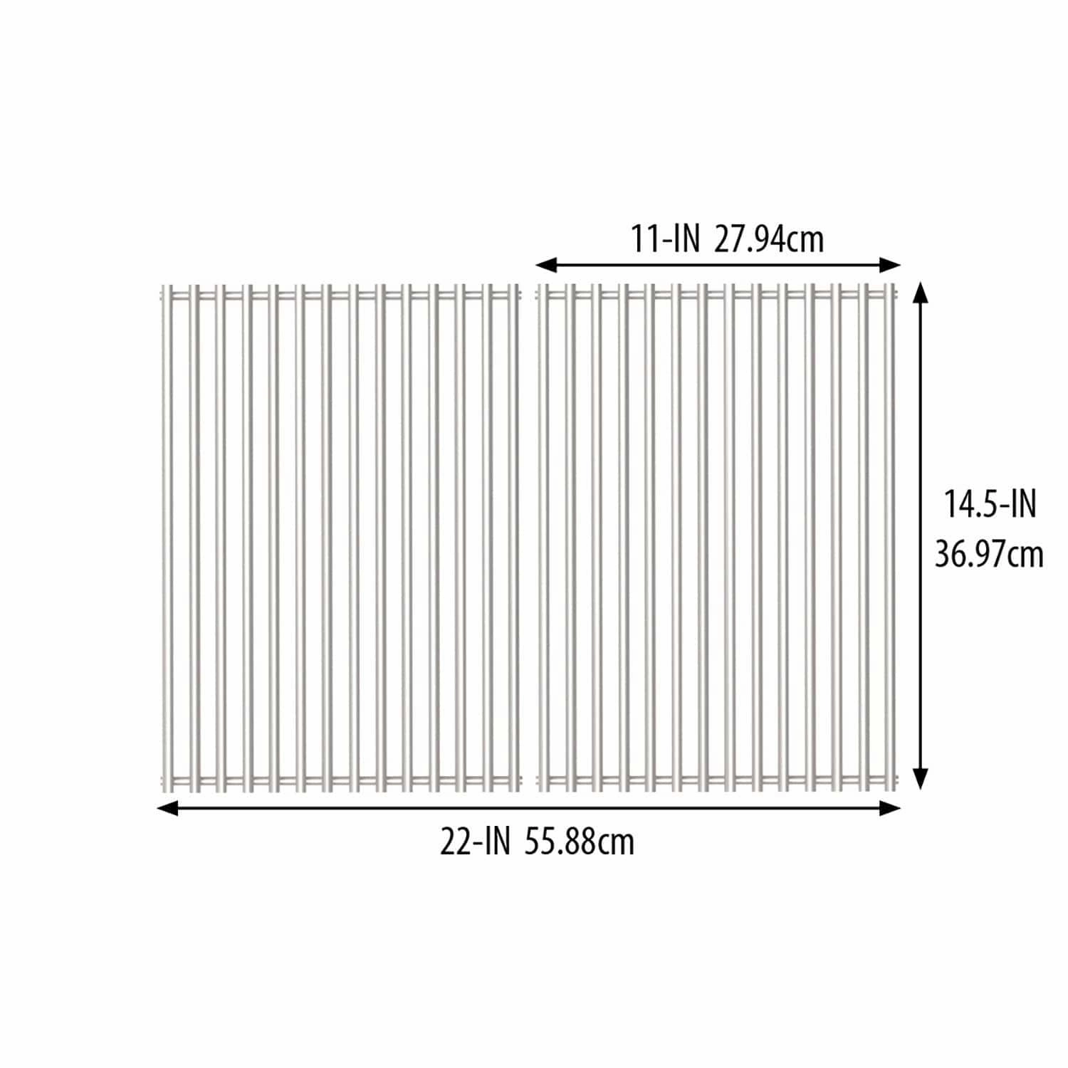 Broil King 2pcs Monarch 300/ Crown (T32) Solid Stainless Steel Cooking Grids 11232