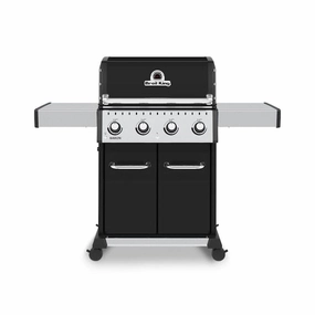 Broil King Baron 420 PRO 4-Burner Gas Grill stainless steel BBQ grill with side table