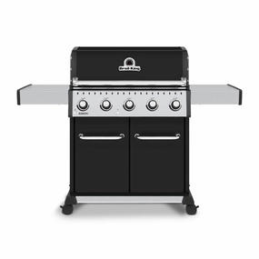 Broil King Baron 520 PRO 5-Burner Gas Grill stainless steel BBQ grill with side table
