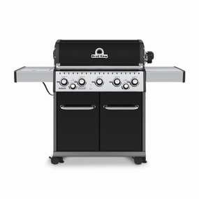 Broil King Baron 590 PRO 5-Burner Gas Grill stainless steel BBQ grill with side table