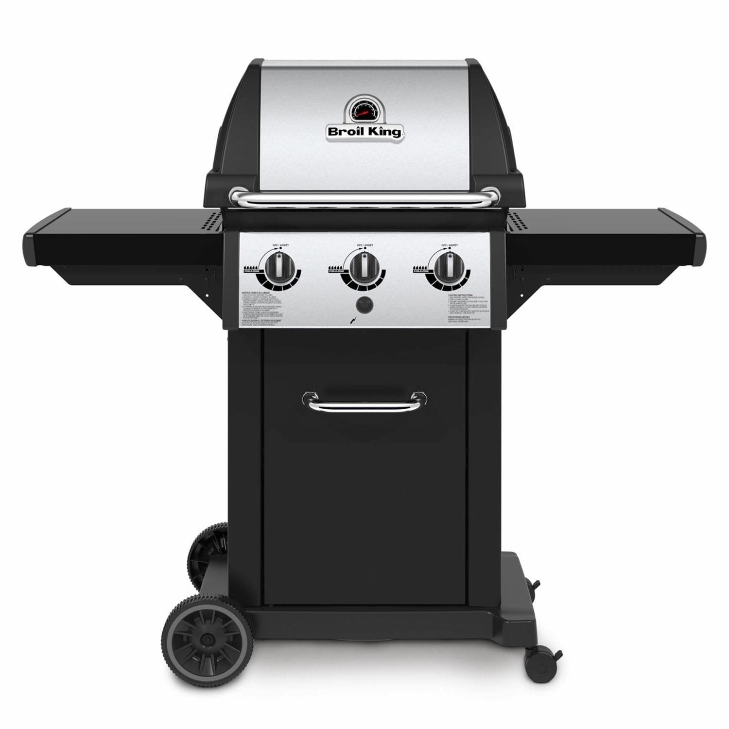 Broil King Monarch 320 Gas Grill with 3 Stainless Steel Dual-Tube Burners compact BBQ grill for small spaces