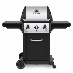 Broil King Monarch 320 Gas Grill with 3 Stainless Steel Dual-Tube Burners compact BBQ grill for small spaces