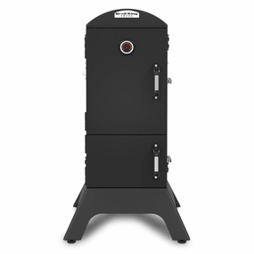 Broil King Vertical Charcoal Smoker Cabinet 923610 stainless steel BBQ grill with side table