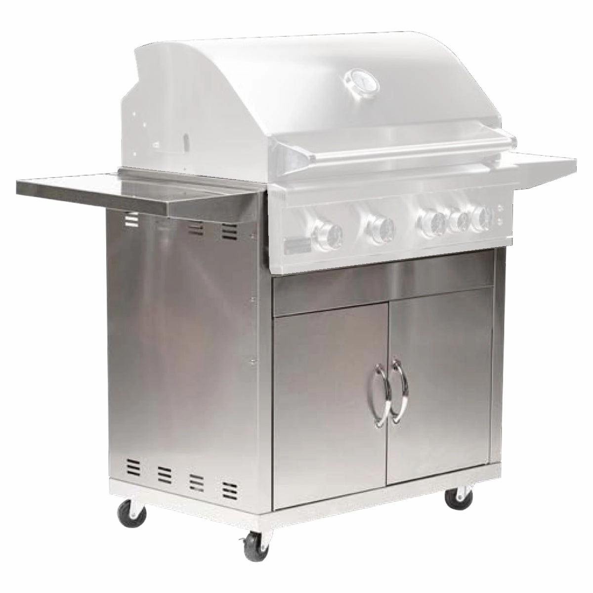 BroilMaster 32-inch Stainless Steel Freestanding Grill Cart BSACT32Stainless steel BBQ tool set