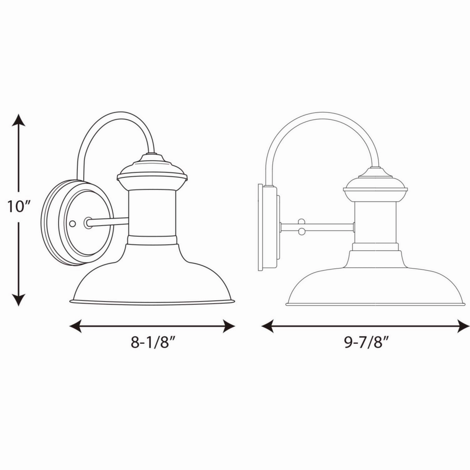 Brookside One Light Wall Lantern Gilded Iron