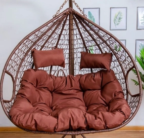 Brown Cushion for Double Seater Hanging Egg Chairthick cushion for outdoor egg chair