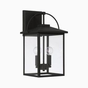 Bryson Two Light Outdoor Wall Lantern BlackOutdoor wall sconces with motion sensor