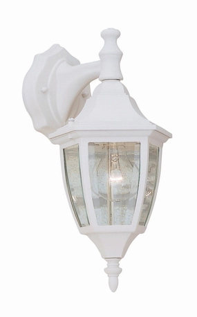 Builder Cast Aluminum One Light Wall Lantern WhiteOutdoor wall sconces with motion sensor