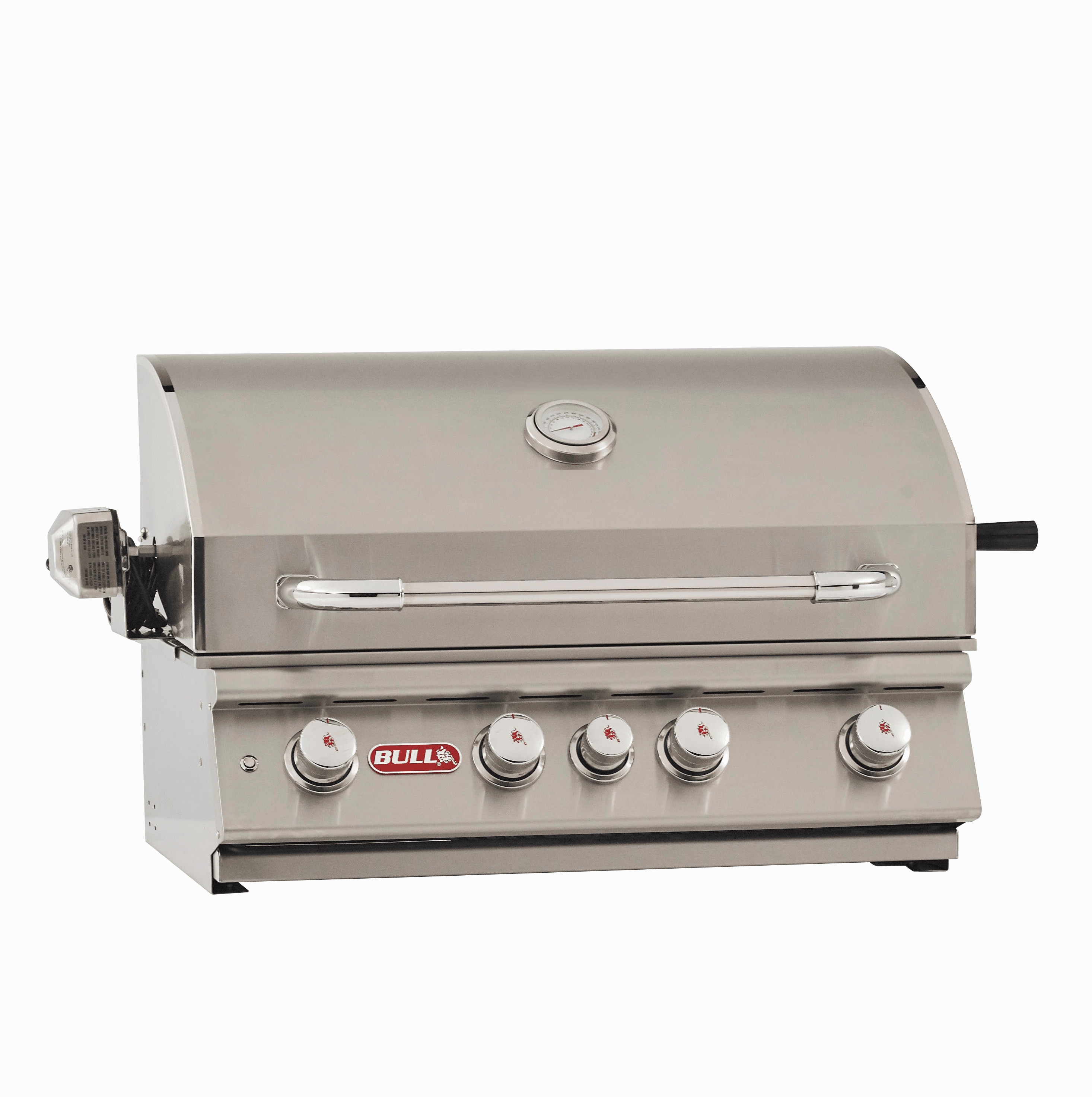 Bull Angus 30-Inch 4-Burner Gas Grill W/ Rotisserie stainless steel BBQ grill with side table