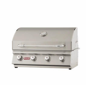 Bull Outlaw 30-Inch 4-Burner Built-In Gas Grill stainless steel BBQ grill with side table