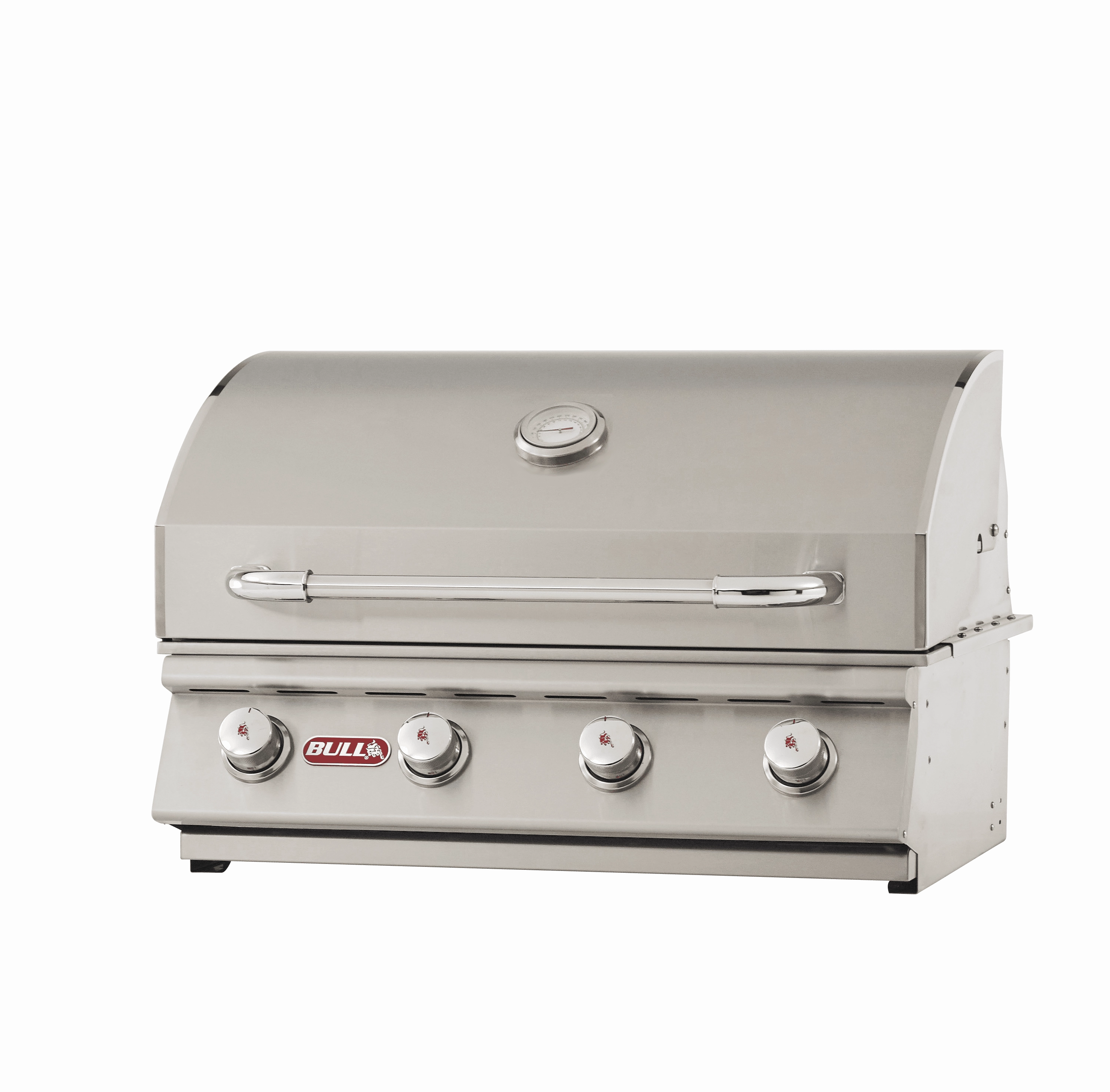 Bull Outlaw 30-Inch 4-Burner Built-In Gas Grill stainless steel BBQ grill with side table