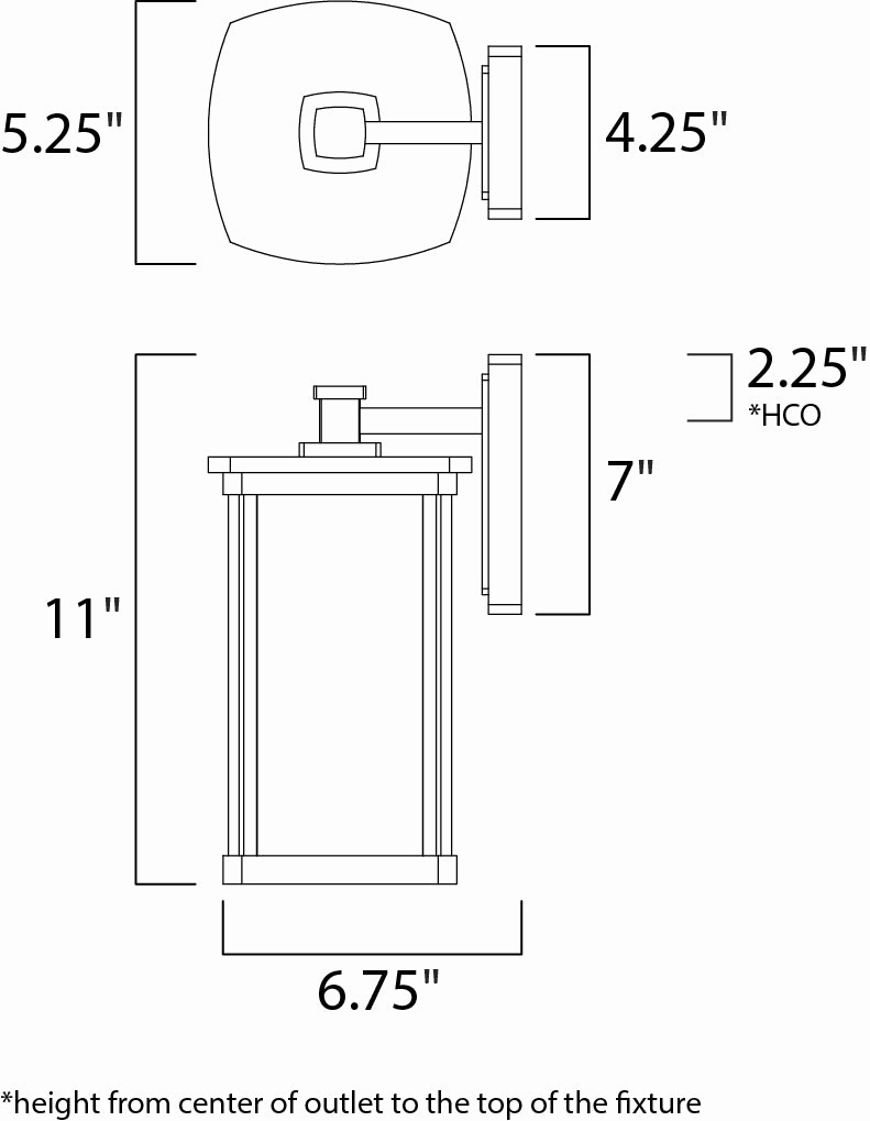 Bungalow LED E26 LED Outdoor Wall Sconce Bronze