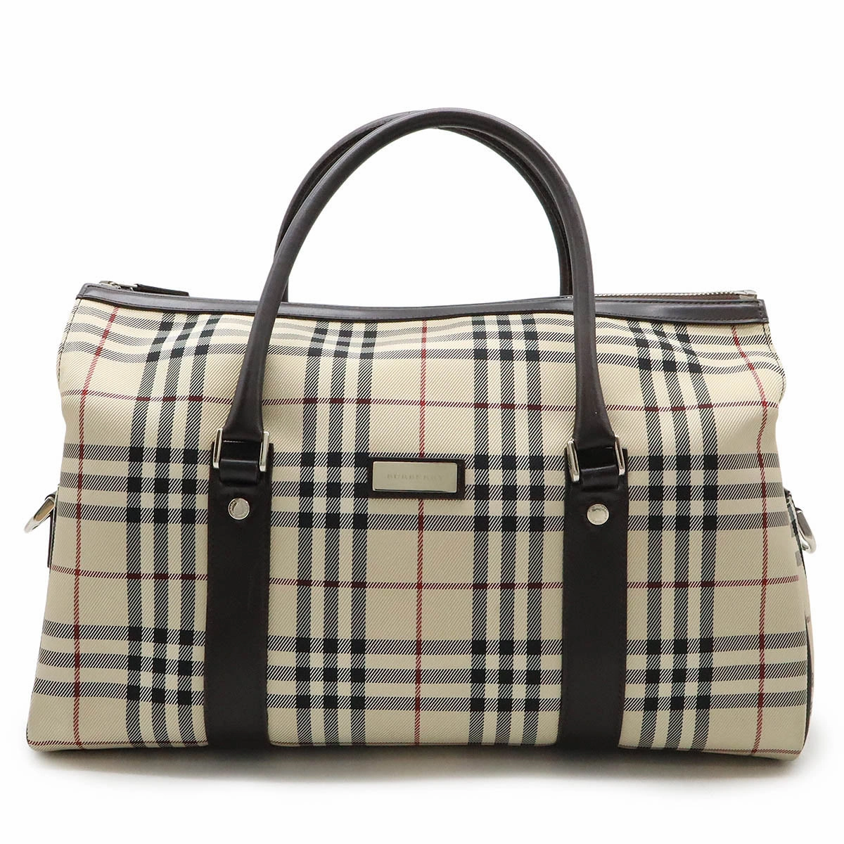 Burberry Nova Check Nylon Canvas Boston Bag Shop Save Big Limited Edition Offer