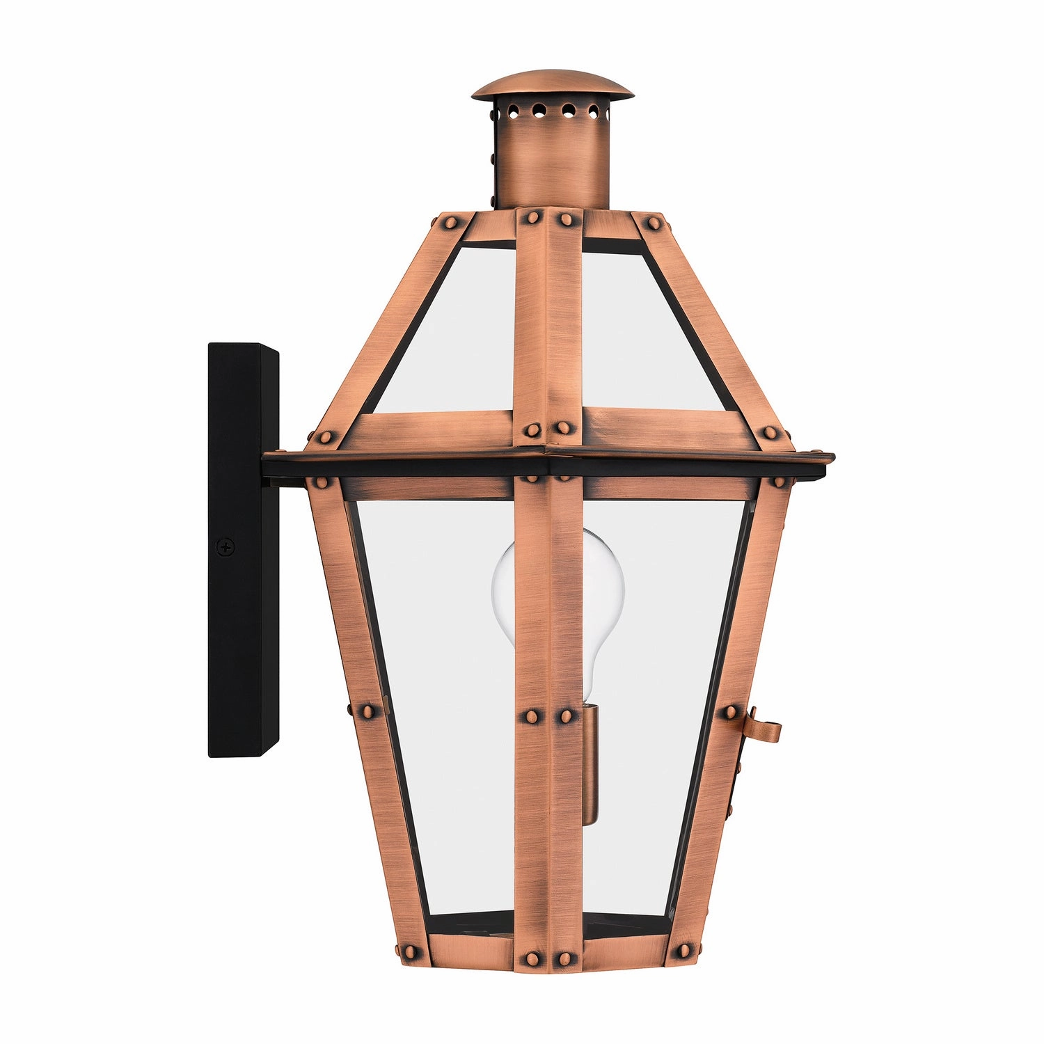 Burdett One Light Outdoor Wall Mount Aged Copper
